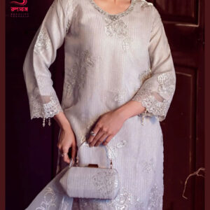 Premium Eid Special Embroidered  4-Piece Organza  Pakistani Dress Set Gulrukh by Guzel